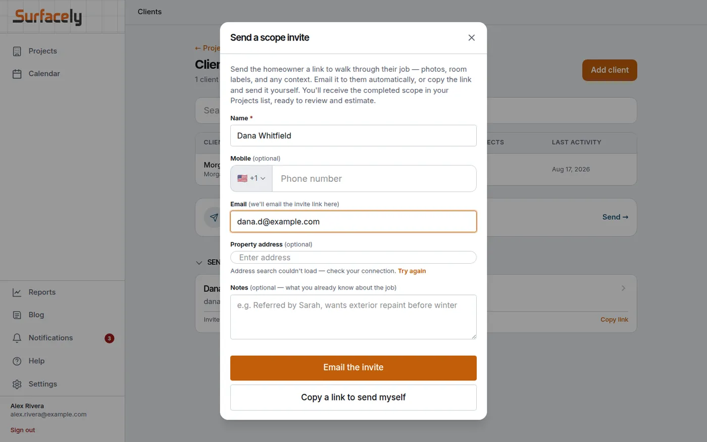 Send a link instead of a site visit